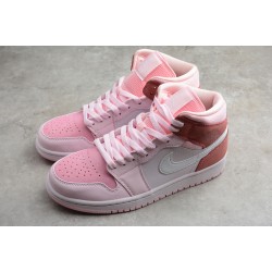 Jordan 1 Retro Mid Digital Pink CW5379-600 Basketball Shoes