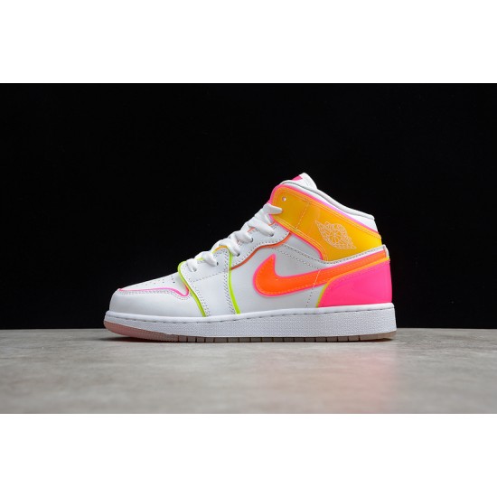 Jordan 1 Retro Mid Edge Glow CV4610-100 Basketball Shoes