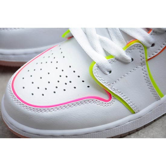 Jordan 1 Retro Mid Edge Glow CV4610-100 Basketball Shoes