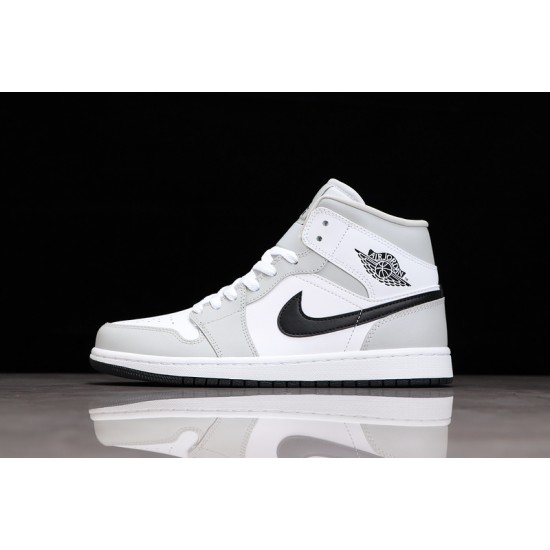 Jordan 1 Retro Mid Grey Fog BQ6472-015 Basketball Shoes