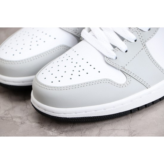 Jordan 1 Retro Mid Grey Fog BQ6472-015 Basketball Shoes