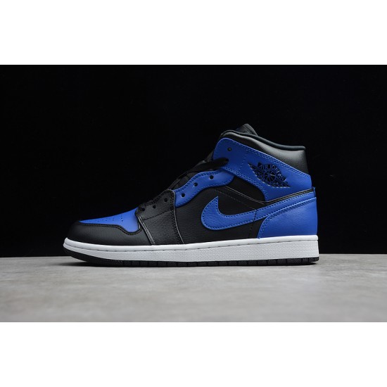 Jordan 1 Retro Mid Hyper Royal 554724-077 Basketball Shoes