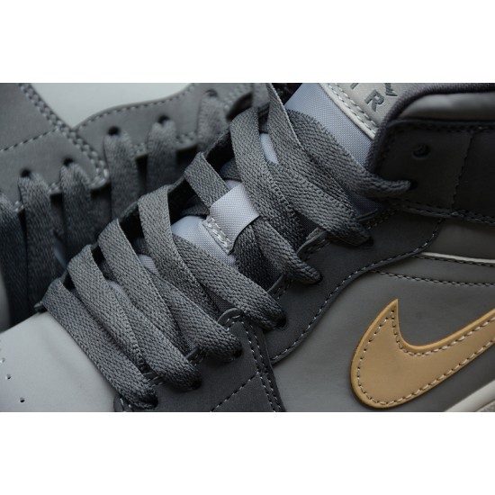Jordan 1 Retro Mid Iron Grey Onyx BQ6472-020 Basketball Shoes