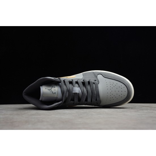Jordan 1 Retro Mid Iron Grey Onyx BQ6472-020 Basketball Shoes
