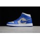 Jordan 1 Retro Mid Iron Purple Deep Royal DH7821-500 Basketball Shoes