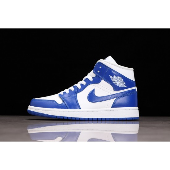 Jordan 1 Retro Mid Kentucky Blue BQ6472-104 Basketball Shoes