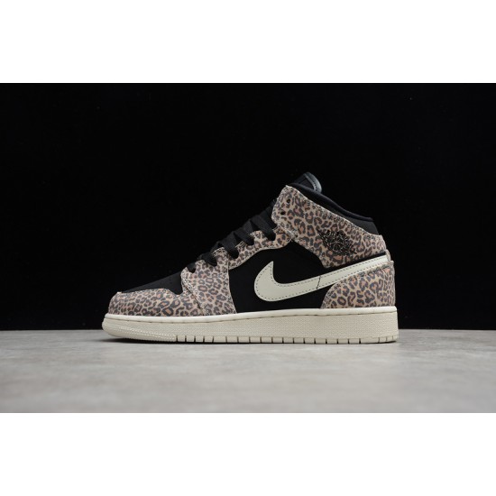 Jordan 1 Retro Mid Leopard BQ6931-021 Basketball Shoes