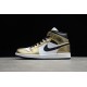 Jordan 1 Retro Mid Metallic Gold DC1419-700 Basketball Shoes