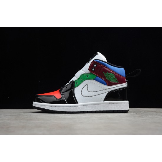 Jordan 1 Retro Mid Multi-Color DB5454-001 Basketball Shoes