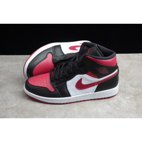 Jordan 1 Retro Mid Noble Red 554724-066 Basketball Shoes