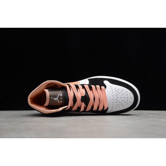 Jordan 1 Retro Mid Peach Mocha DH0210-100 Basketball Shoes