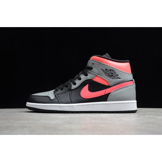 Jordan 1 Retro Mid Pink Shadow 554724-059 Basketball Shoes