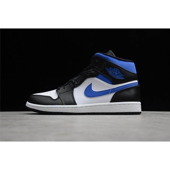 Jordan 1 Retro Mid Racer Blue 554724-140 Basketball Shoes