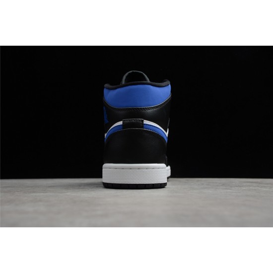 Jordan 1 Retro Mid Racer Blue 554724-140 Basketball Shoes