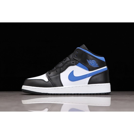 Jordan 1 Retro Mid Racer Blue 554725-140 Basketball Shoes