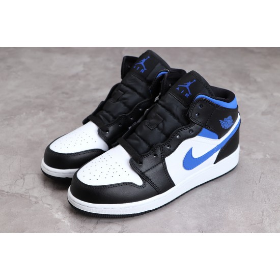 Jordan 1 Retro Mid Racer Blue 554725-140 Basketball Shoes