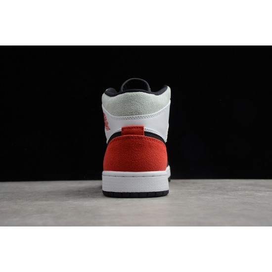 Jordan 1 Retro Mid Red Black Toe 852542-100 Basketball Shoes