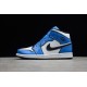 Jordan 1 Retro Mid Signal Blue DD6834-402 Basketball Shoes