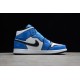 Jordan 1 Retro Mid Signal Blue DD6834-402 Basketball Shoes