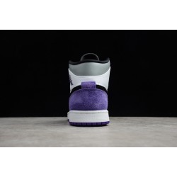 Jordan 1 Retro Mid Varsity Purple 852542-105 Basketball Shoes