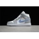 Jordan 1 Retro Mid Wolf Grey Aluminum BQ6472-105 Basketball Shoes