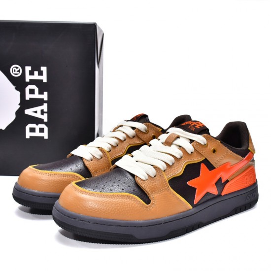 A Bathing Ape Sk8 Low Black Brown Red Women Men Shoes