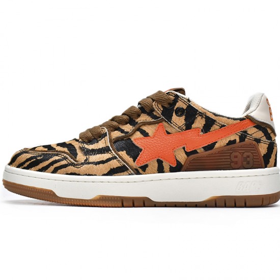 A Bathing Ape Sk8 Low Black Orange Brown Women Men Shoes