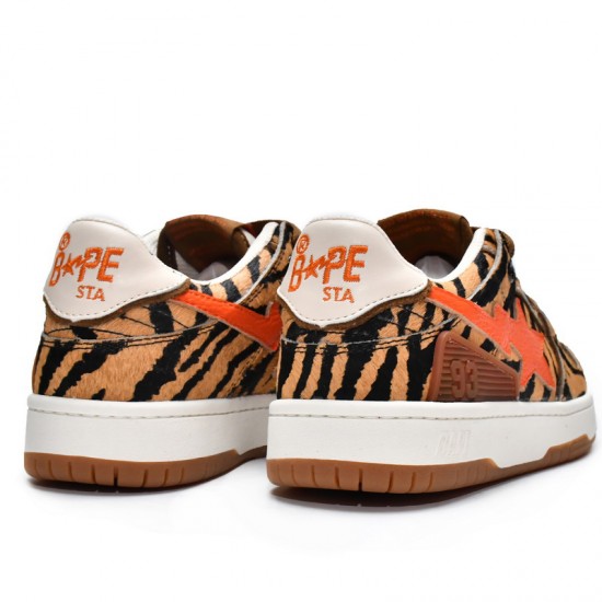 A Bathing Ape Sk8 Low Black Orange Brown Women Men Shoes