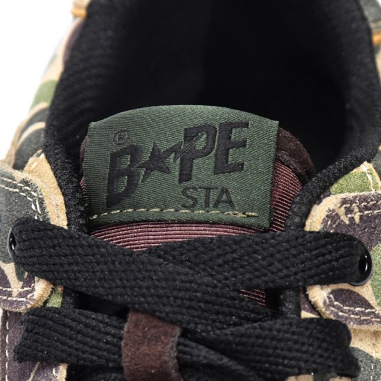 A Bathing Ape Sk8 Low Green Camo Women Men Shoes