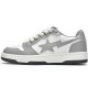 A Bathing Ape Sk8 Low Grey White Women Men Shoes