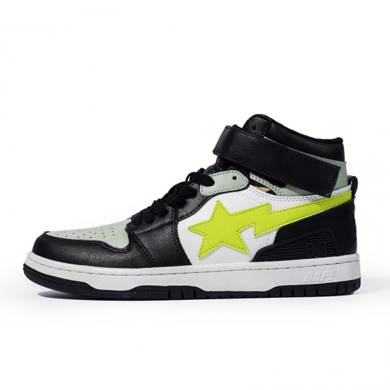 A Bathing Ape Sk8 High Black Green White Women Men Shoes