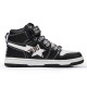 A Bathing Ape Sk8 High Black White Women Men Shoes