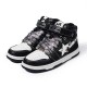 A Bathing Ape Sk8 High Black White Women Men Shoes