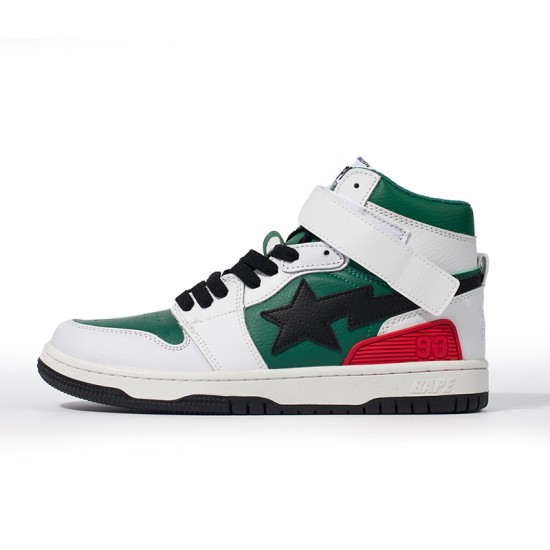 A Bathing Ape Sk8 High Green Red Black White Women Men Shoes