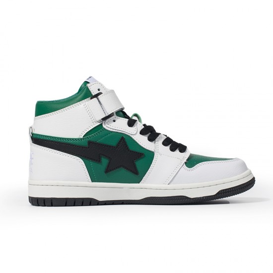 A Bathing Ape Sk8 High Green Red Black White Women Men Shoes