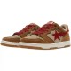 A Bathing Ape Sk8 Low Brown Red Women Men Shoes