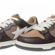 A Bathing Ape Sk8 Low Brown White Women Men Shoes