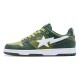 A Bathing Ape Sk8 Low Green Army Green White Women Men Shoes