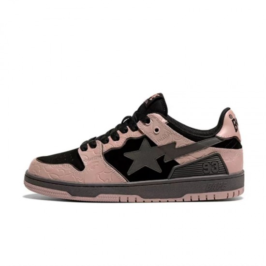 A Bathing Ape Sk8 Low Ltpink Black Grey Women Men Shoes