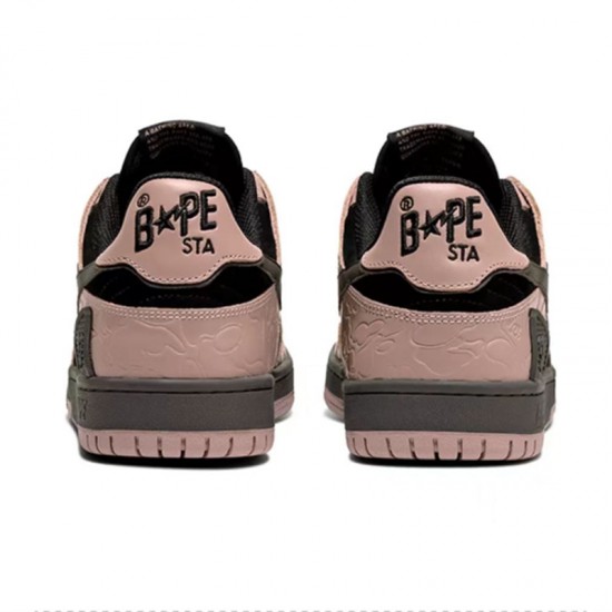 A Bathing Ape Sk8 Low Ltpink Black Grey Women Men Shoes