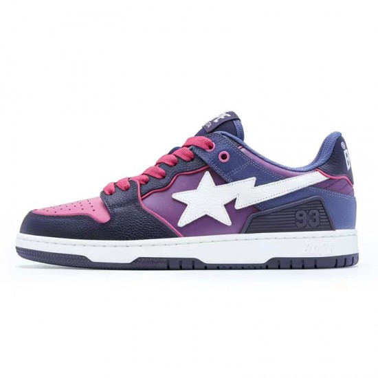 A Bathing Ape Sk8 Low Peach Purple White Deep Blue Women Men Shoes