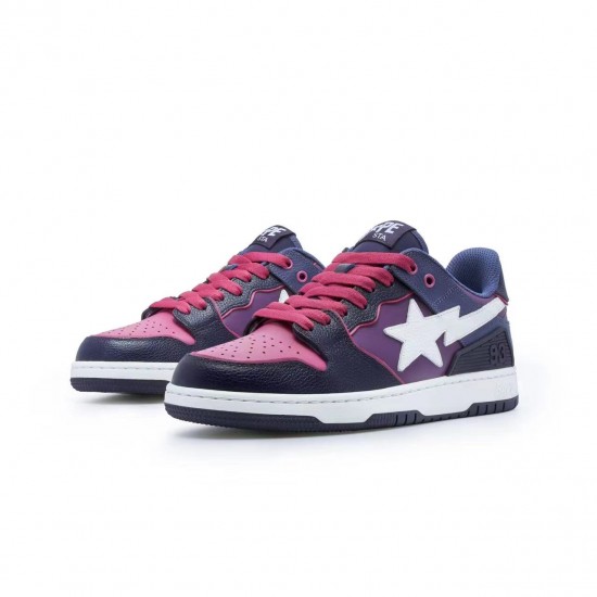 A Bathing Ape Sk8 Low Peach Purple White Deep Blue Women Men Shoes