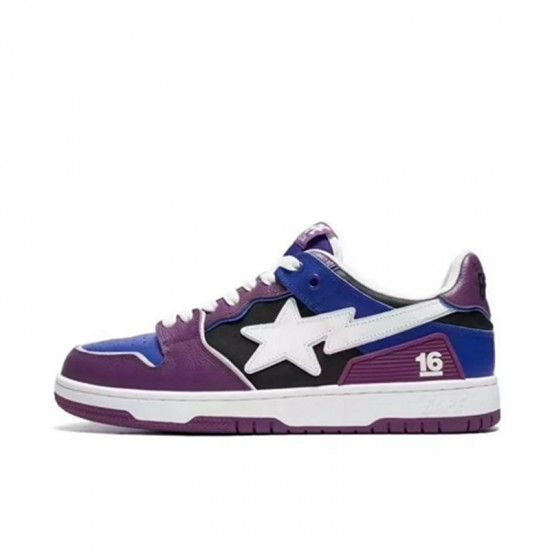 A Bathing Ape Sk8 Low Purple Blue White Women Men Shoes