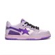 A Bathing Ape Sk8 Low Purple White Black Women Men Shoes