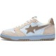 A Bathing Ape Sk8 Low White Brown Khaki Women Men Shoes