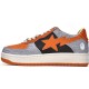 A Bathing Ape Low Grey Orange Women Men Shoes