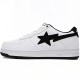 A Bathing Ape Low White And Black Tick Women Men Shoes