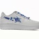 A Bathing Ape Low White Blue Camouflage Women Men Shoes