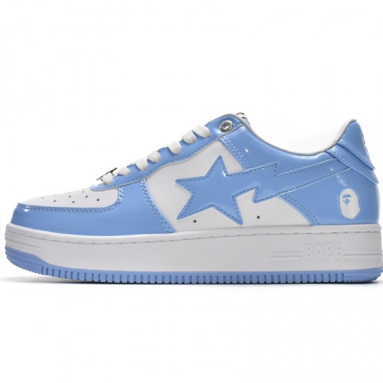 A Bathing Ape Low White Blue Women Men Shoes