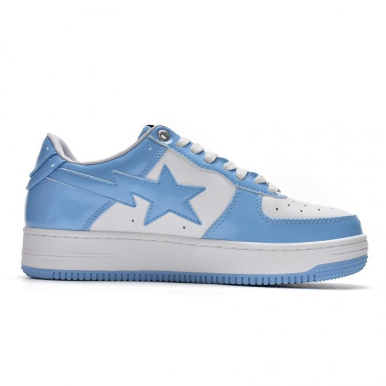 A Bathing Ape Low White Blue Women Men Shoes